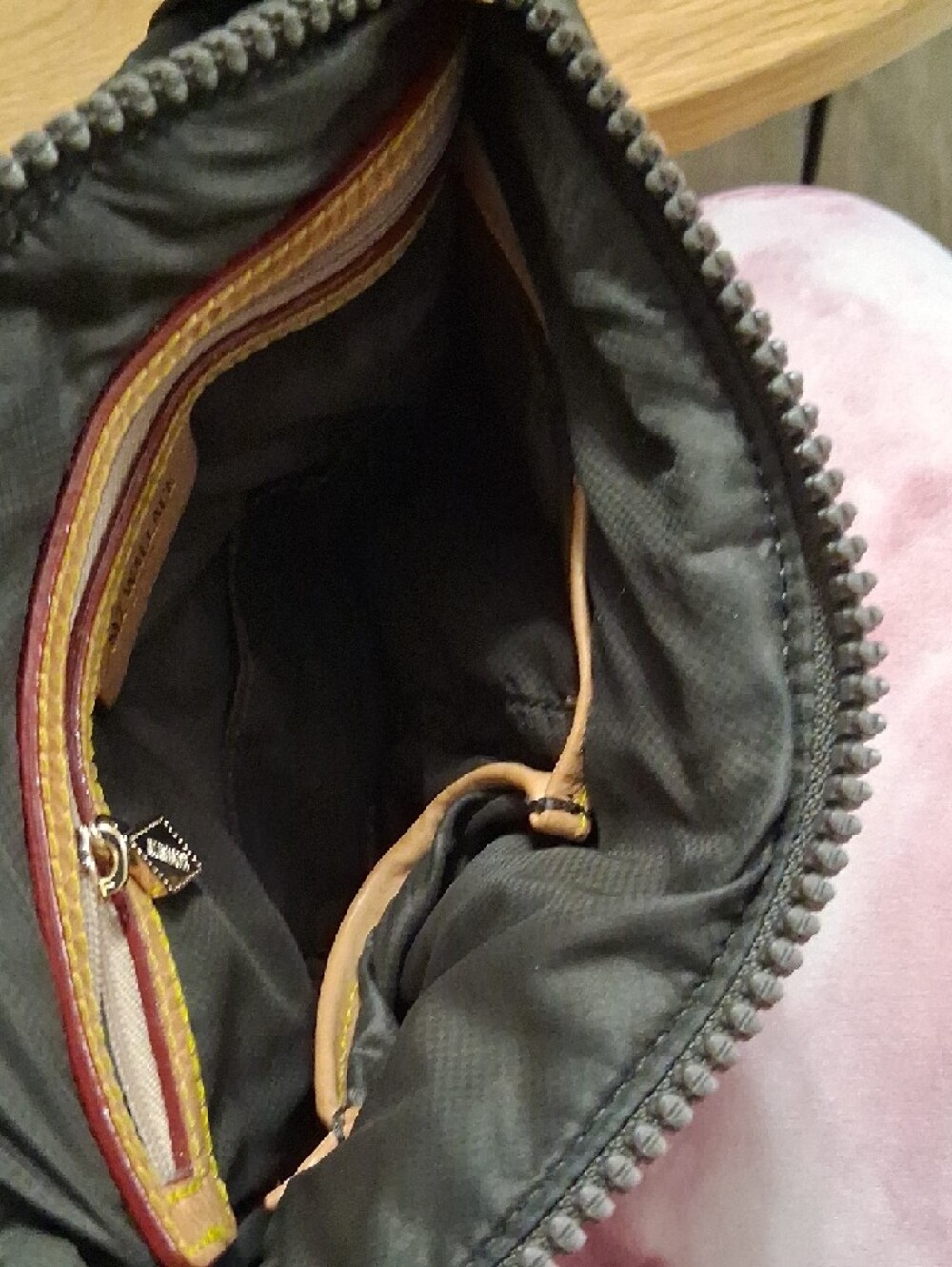 MZ Wallace Black Quilted Nylon Crossbody with Gold Logo - Picture 3 of 5